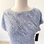 Aidan Mattox Blue Sequin Beaded Cap Sleeve Embellished Cocktail Dress NWT | 0 Photo 3