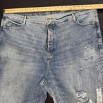 Old Navy  Extra High Rise Sky-Hi Straight Jeans Preppy Distressed Denim Sz 26 NWT Photo 6