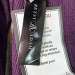 Betsy and Adam Women’s 12 Petite Plum Ribbed Long Sleeve Formal Gown Front… Photo 15