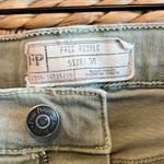 Free People Mid-Rise Distressed Camo Green Stretch Denim Cropped Ankle Jeans, 30 Photo 7