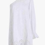 Hill House Mila One Shoulder Mini Dress White Linen Size Medium Photo 0