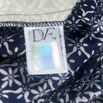 Diane Von Furstenberg  100% Silk Navy Geometric Tribal Print Drawstring Pants 6 Photo 7