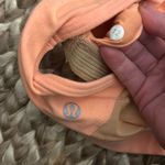 Lululemon  Neon Orange sports bra with mesh panel in back Size 12 no padding Photo 3