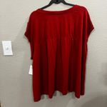 Westbound  Orange V Neck Short Sleeve Tunic Top Plus Sz 1X Lagenlook Comfort Photo 5