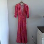 Jen's Pirate Booty Garden Party Row Maxi Wrap Dress Pink Orange Small Photo 2