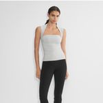 Aritzia NWOT Casual Contour Flourish Top in Heather Crome Photo 2