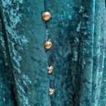 Vtg 1990s Brett Alixander Forest Green Crushed Velvet Corset Back Maxi Dress 10 Photo 4