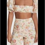 We Wore What  Coco Set Top and Flare Pant in Sand Multi Floral Top Medium Pants L Photo 1