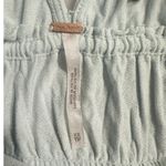 Free People  Aries Tunic Tank‎ Top Women's XS Light Blue Tie V-Neck Sleeveless Photo 6