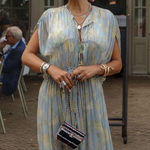 ZARA  Blue Floral Maxi Dress bohemian boho floral printed flowy  Photo 0