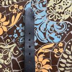 Black Leather Belt with Silver Buckle Sz: 36” Photo 3