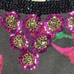 Forever 21 Floral Cocktail Dress W/Sequin Trim & Pockets & Adorable Bow Front Medium Photo 7