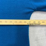 Nordstrom Womens Cashmere Turtleneck Fited Sweater Medium Blue Pouch Pockets Photo 5