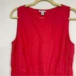 Saks 5th Avenue Saks Fifth Ave Pink Coral Linen Sleeveless Mini Dress Womens M Beachy Casual Photo 2
