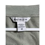 Athleta Women's Sleeveless V Neck Tunic Sweatshirt Top Sage Green Cotton Blend M Photo 3