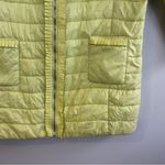 Patty Kim Quilted Lightweight Zip Up Ruffle Jacket Yellow/Green Size 8 Yellow Photo 7