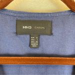 Mango  Quilted Beaded Long Sleeve‎ Short Jacket Blue Size Large Photo 2