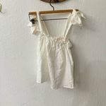 Outerknown  Cream White Smocked Tie Strap Flowy Oasis Top S Photo 6