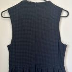 Deletta Black High Neck and Sleeveless A-Line Mini Dress - Size: Medium Photo 4