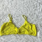 Good American New Always Fits Twist Bikini Top Electric yellow001 size 5X Photo 1