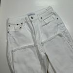 Abercrombie & Fitch  High Rise Mom Jeans Curve Love Distressed‎ White Denim 27/4R Photo 3