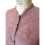 Poetry Natural Linen Tunic in Pale Red Size 4 Photo 1