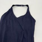 Lands' End  navy blue halter top plus size one piece bathing suit swim size 16 Photo 7