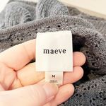 Maeve  Anthropologie Wool Blend Pointelle Cardigan Sweater Carbon Gray Medium Photo 2
