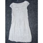 Lina Tomei Women's Floral Embroidered Cap Sleeve Shift Mini Dress Beige Small Brown Photo 1