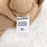 MONROW Tan Cropped Crewneck Sweatshirt Pullover Half Zip Boxy Casual Size XL New Photo 8