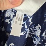 J Crew Floral Peasant Blouse Size XL Navy Feminine Preppy Lightweight Romantic Blue Photo 5