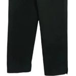 ZARA Straight Leg High Rise Slit Crop Career Trousers Flat Zip Up Front 4 Black Photo 8