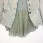 Free People  Victorian Ruffle Lace Up Military Jacket Size XS Photo 9