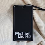 Michael Lauren  Cream Ribbed Knit Cutout Top NWT Size Small Cream Knit Top Photo 6