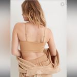 Aerie  White Tan Superchill Seamless Lace Trim Corset Tank Bralette Set - size XL Photo 10