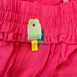 Farm Rio NWOT  Pleated Linen Blend Pink Shorts Size S Elastic Stretch Pockets Photo 8