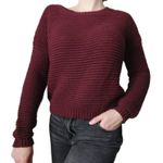 Aeropostale Women’s Sweater Burgundy Waffle Knit Y2K Size XS Euc Photo 0