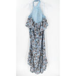 Chelsea28  High-Low Floral Halter Midi Dress Blue Wedding Guest Photo 7