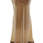Vanity Fair Vintage Full Slip Dress Lace Nylon Cream Beige Lingerie Womens 34 Photo 0