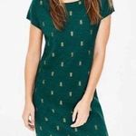 Boden Paulina green jersey dress with gold pineapple size 4. Photo 0