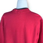 Vintage 90s Red Cat Sweatshirt Rhinestone Velvet Applique Crewneck Small Kitsch Photo 1