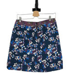 Anthropologie  Maeve Cardana Mini Skirt Floral Brocade Blue Purple Size US‎ 4 Photo 5