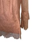 White House | Black Market  Soft Pink Sheer Lace Tie Neck Shell‎ With Tank EUC XS Photo 5