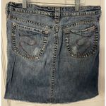 Silver Jeans Silver Skirt Denim Devah Womens Size 28 Raw Seam Raw Hem Pink Stitching Jean Photo 1