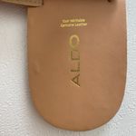 ALDO  Genuine Leather Beaded Shell Sandals | Boho Beach Summer Sandals Tan Size 9 Photo 2