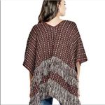 Guess Charlotte Jacquard Poncho Jacket Cape One Size Sweater Knit Poncho Photo 2