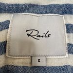 Rails  Whitney Short Sleeve Button Down Shirt in Blue Echo Stripe size Small Photo 11