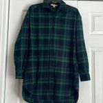 Gibson Latimer  green and navy plaid shirt dress Photo 1