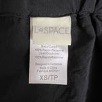 l*space Mini Dress or Swim Coverup Black Floral Embroidered Bow Straps Size XS Photo 4