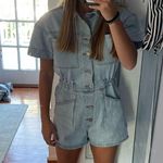 Light Blue Denim Romper Photo 1